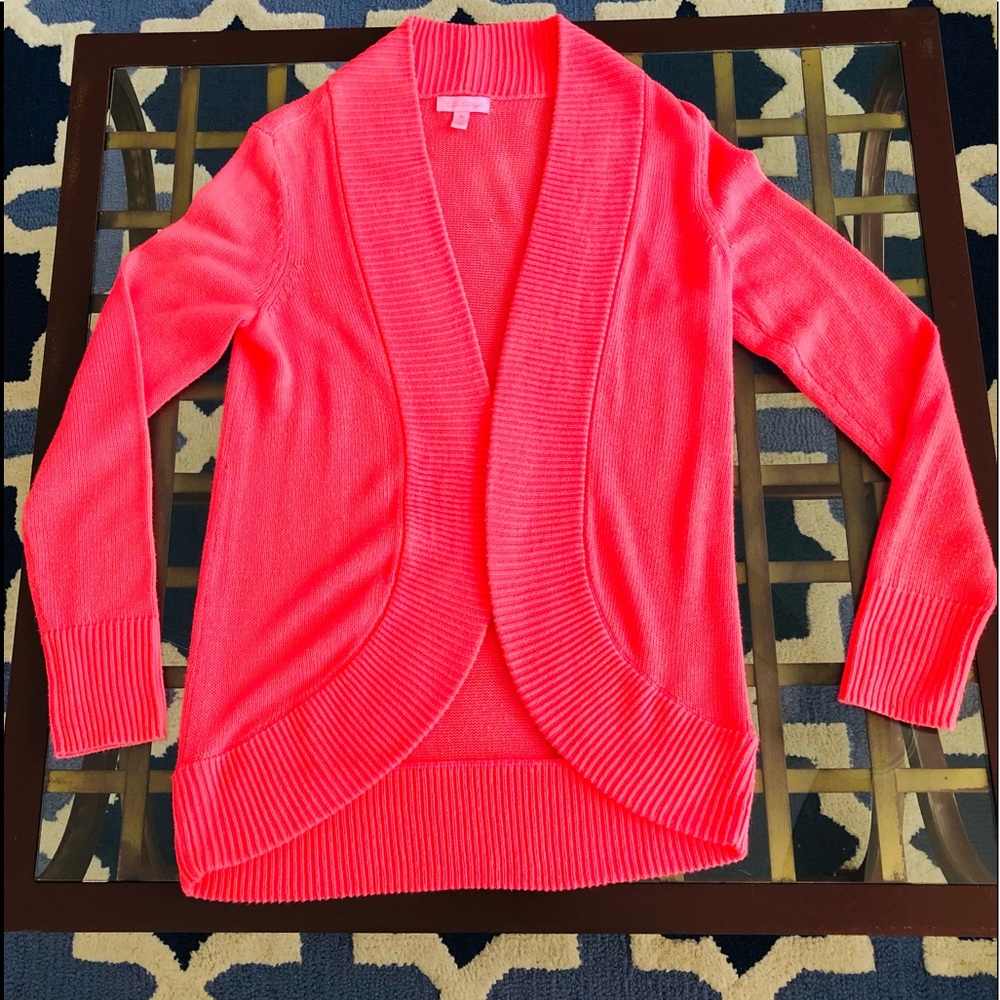 Lilly Pulitzer Amalie Cardigan Sun Ray Coral Pink